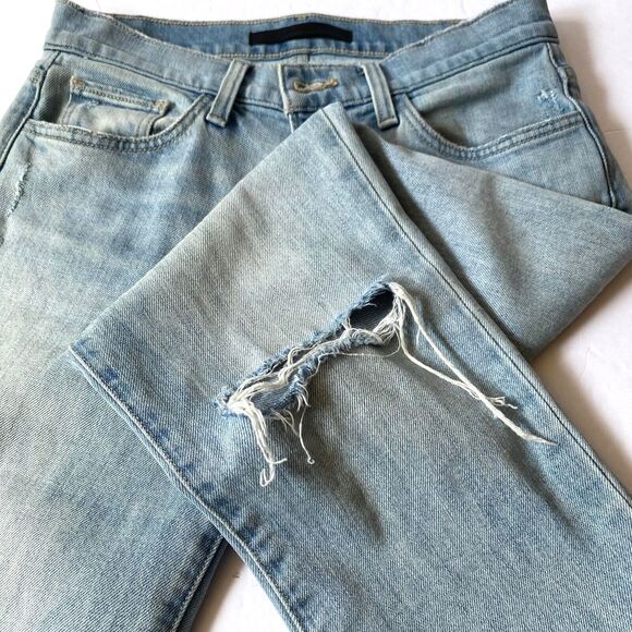 Joe's Jeans The Lara Women's Size 26 Blue Wayfarer Mid Rise Cigarette Crop Flaws - Picture 11 of 16